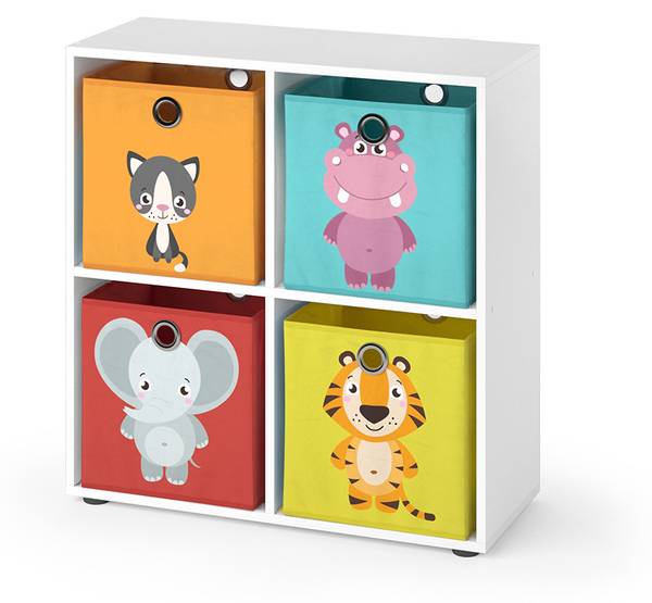 Raumteiler Tetra 30576 Weiß - Holzwerkstoff - 73 x 72 x 29 cm