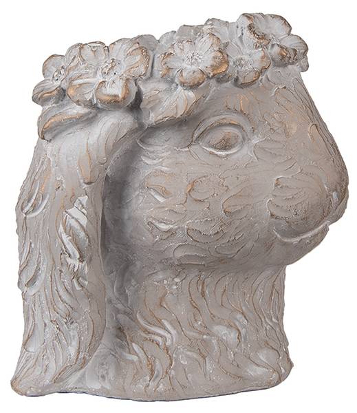 Bloempot Konijn Linainesi beige - steen - 18 x 18 x 16 cm