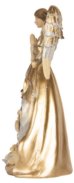 Kerstdecoratie Beeld Kerstgroep Xmas&Ash beige - kunststof - 13 x 31 x 16 cm