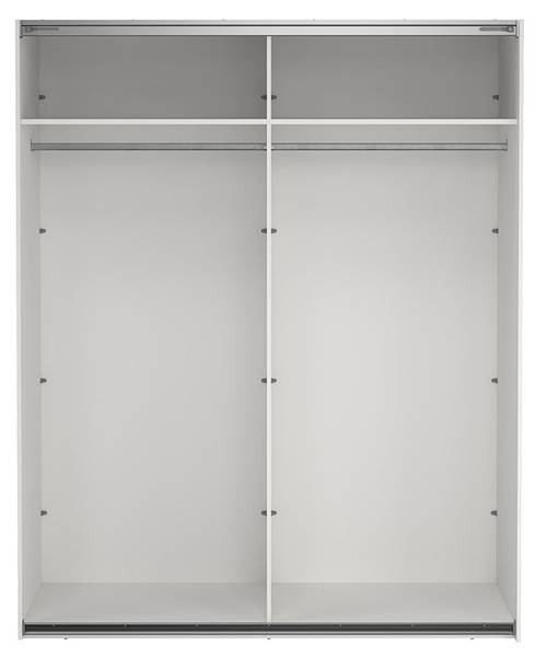 Schiebetürenschrank Bergamo (2-türig) Weiß - Holzwerkstoff - Textil - 179 x 221 x 67 cm
