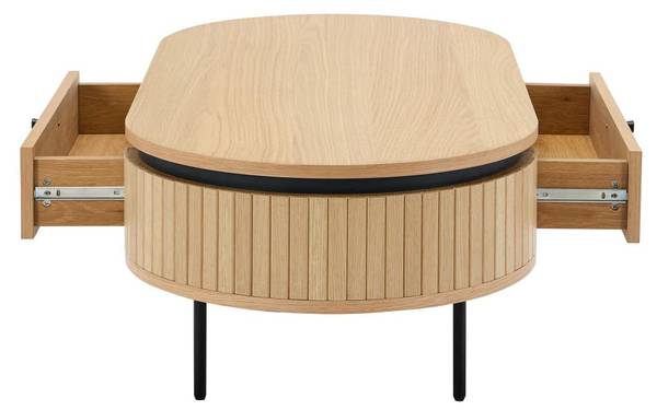Table basse CARDIONA Noir - Métal - 60 x 40 x 120 cm