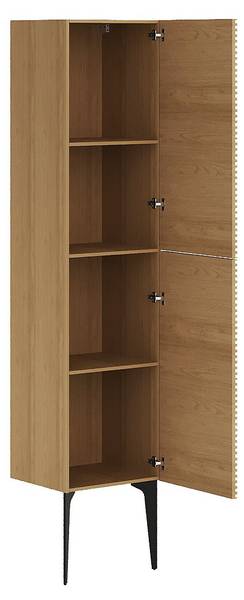 Badschrank SARONE Beige - Holz teilmassiv - 30 x 140 x 35 cm