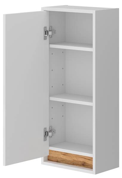 Badschrank Detmold 49528 Braun - Weiß - Holzwerkstoff - 82 x 35 x 20 cm