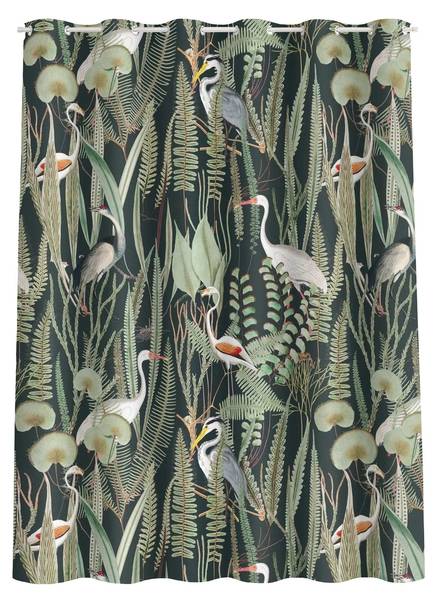Duschvorhang Flamingos Störche Pflanzen 180 x 200 cm