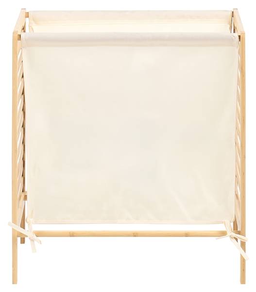 Wäschekörbe CARACHI Braun - Weiß - Bambus - 54 x 59 x 35 cm