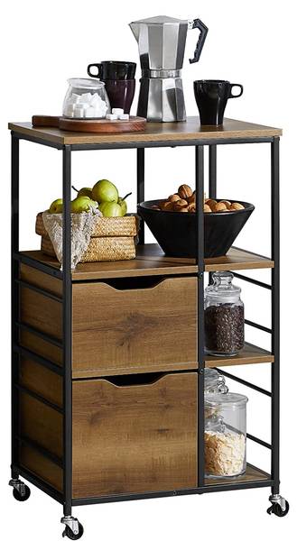 Meuble Rangement à roulettes FKW111-PF Marron