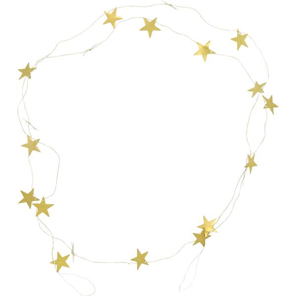 Girlande STARS Gold - Metall - 4 x 4 x 250 cm