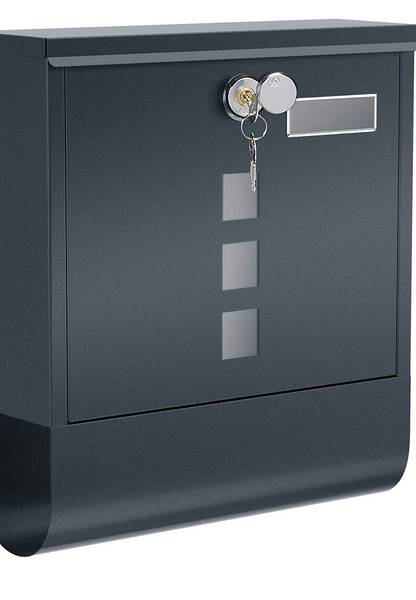 Briefkasten Boxor Grau - Metall - 10 x 34 x 31 cm