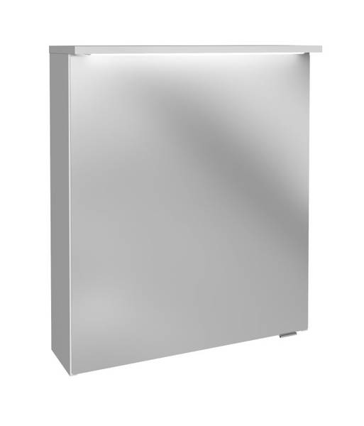 LED Spiegelschrank Oxford Badschrank Grau - Holzwerkstoff - 63 x 8 x 85 cm