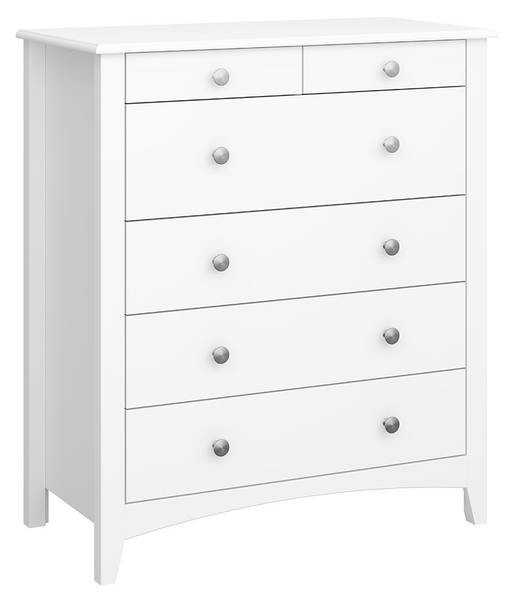 Kommode Mulon Weiß - Holz teilmassiv - 80 x 95 x 40 cm