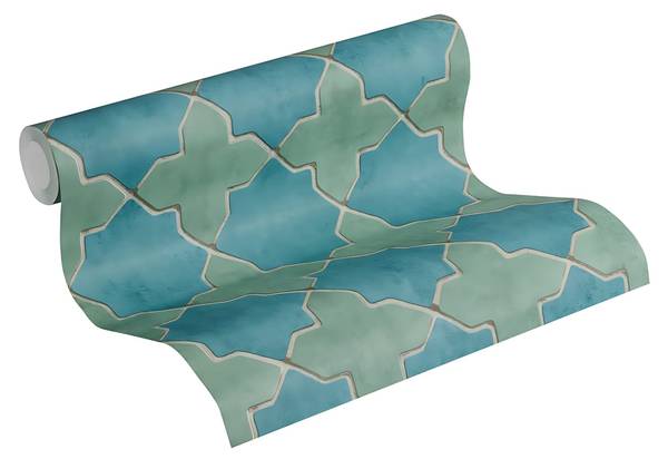 Vliestapete 374214-GU Blau - Fleece - 53 x 1005 x 1 cm