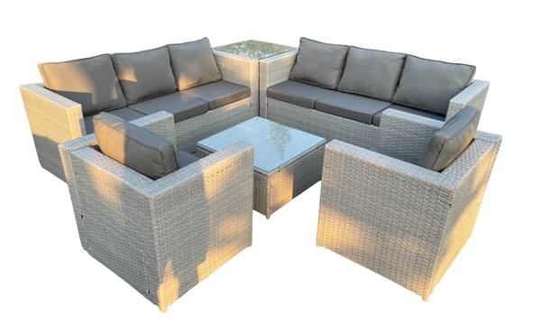 Garten Sofa Set Im Freien HG(6er-Set) Grau - Webstoff