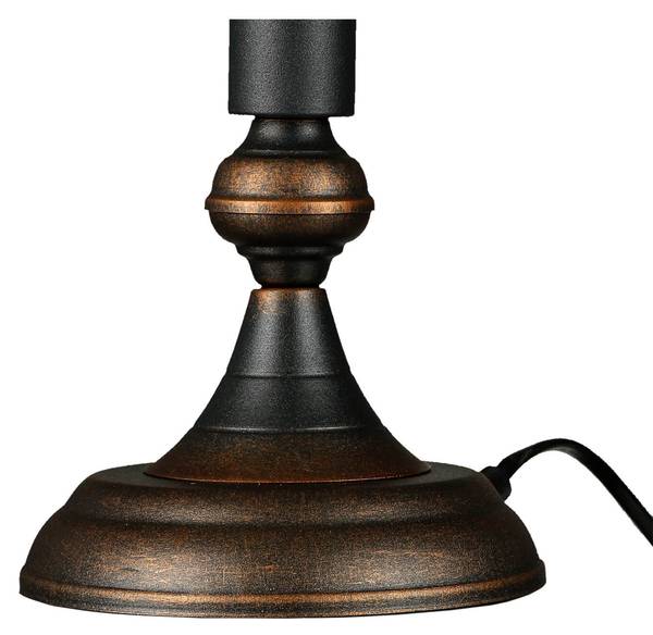 Tischleuchte HALLI Beige - Glas - Metall - 16 x 32 x 17 cm