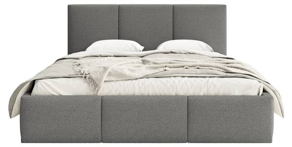 Polsterbett Fondi Slim Anthrazit - Breite: 212 cm