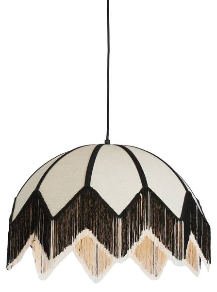 Hängeleuchte Sulina Weiß - Strukturstoff - 55 x 37 x 55 cm