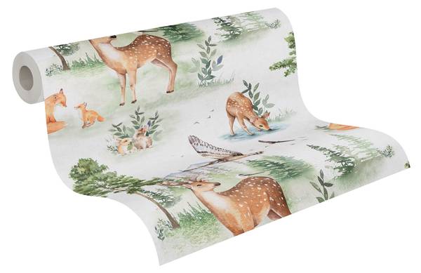 Vliestapete 4672 Waldtiere Bäume Design Fleece - 53 x 1005 x 1 cm