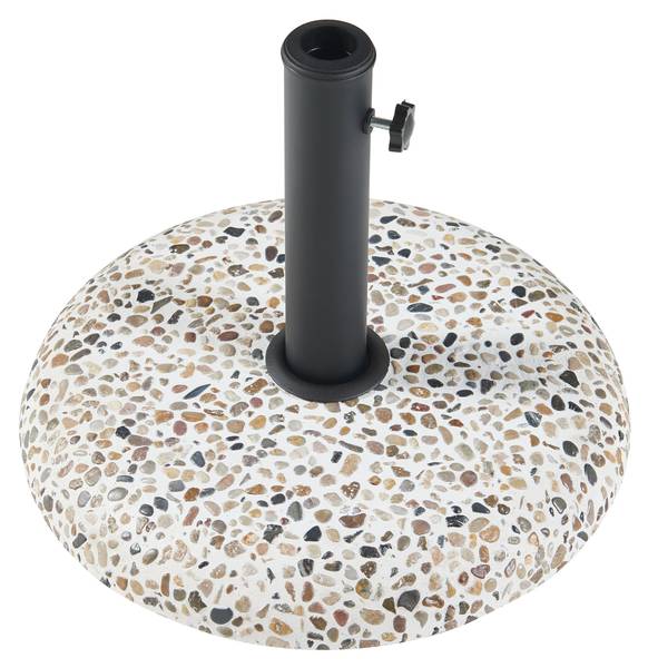 Sonnenschirmständer Bitritto Grau - Beton - 45 x 6 x 45 cm