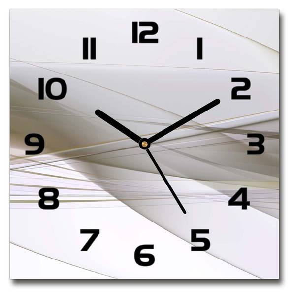 Wanduhr Abstraktion Schwarz - Glas - 30 x 30 x 1 cm
