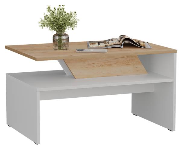 Couchtisch Arden 59619 Eiche Dekor - Weiß