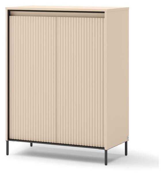 Kommode TREND Beige - Schwarz - Holzwerkstoff - 79 x 105 x 40 cm