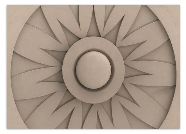 Fototapete Abstrakte 3D Rosette 350 x 245 cm