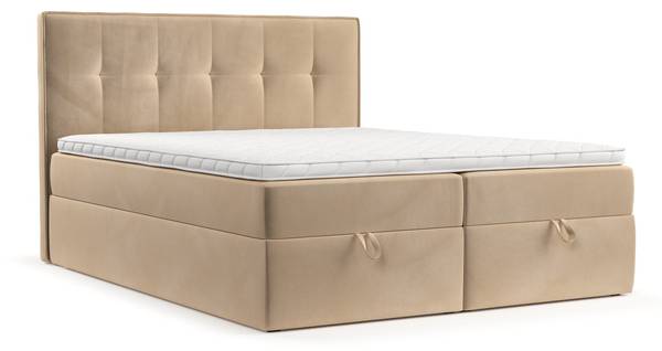 Boxspringbett TIVRA mit Stauraum Kronos Beige - Liegefläche Breite: 160 cm