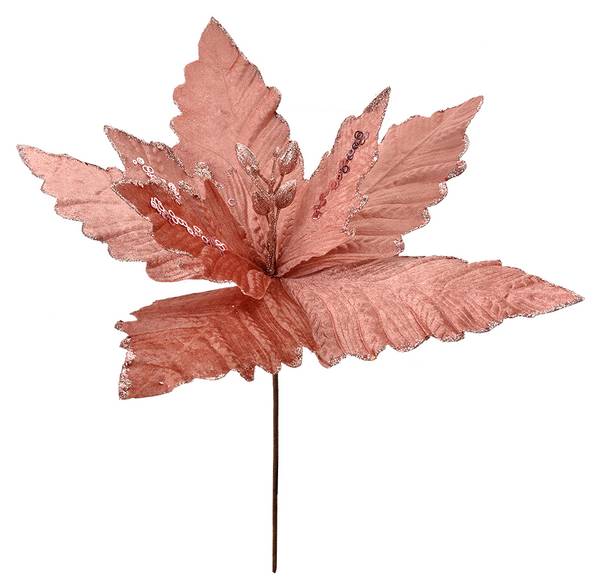 Kunstblume Weihnachtsstern 92040 Pink - Kunststoff - 46 x 52 x 46 cm