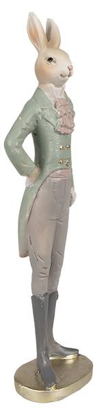 Beeld Konijn DekoEaster-Louis beige - kunststof - 8 x 40 x 11 cm