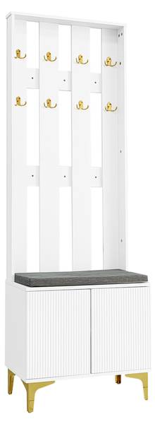 Garderoben und Schuhschrank-Set Scrocon Weiß - Holzwerkstoff - 35 x 101 x 83 cm