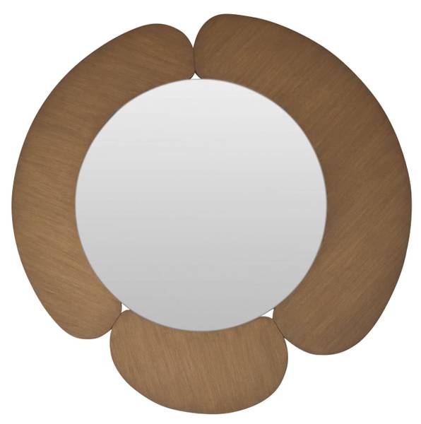 Spiegel Sara beige - mindihout - 110 x 110 x 3 cm
