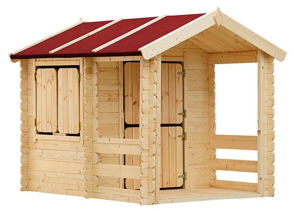 Kinderspielhaus M501 Beige - Fichte - 130 x 112 x 176 cm