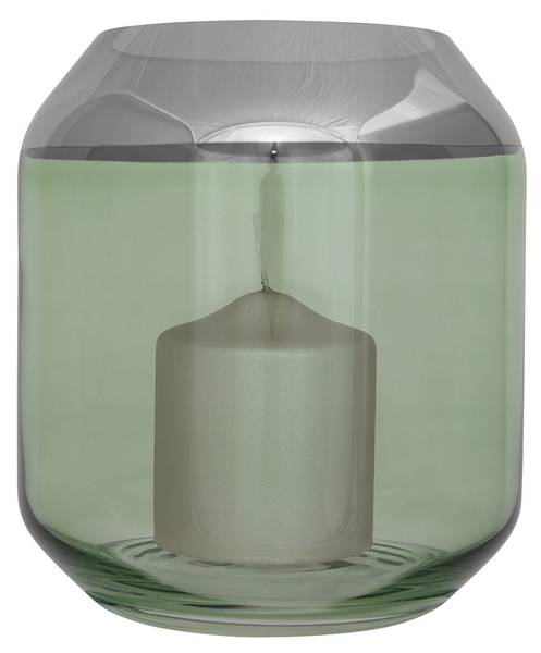 Teelichthalter Smilla Grün - Glas - 1 x 21 x 1 cm
