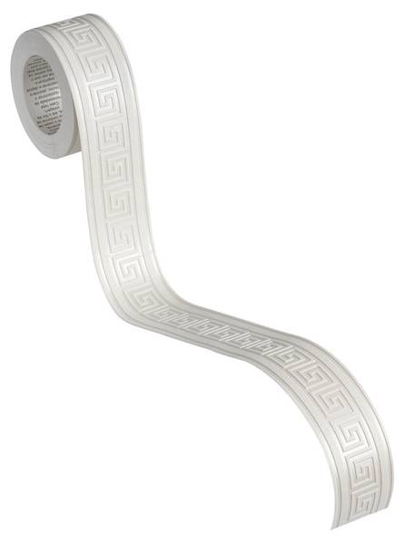 Bordüre 4341 selbstklebend Mäander Grau - Papier - 4 x 1005 x 1 cm