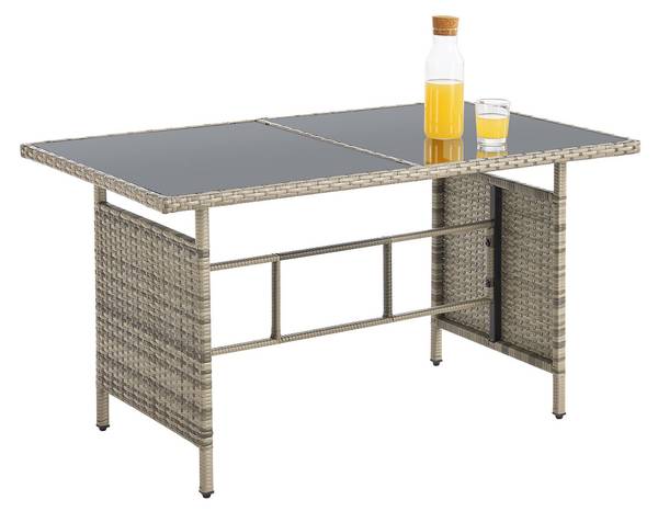 Gartenmöbel Sitzgruppe Turin (6-teilig) Grau