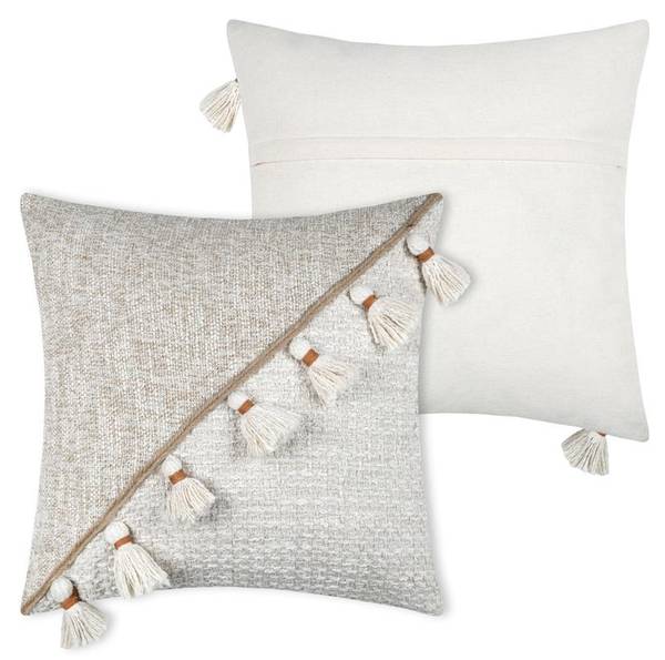 Kissen ZIANA Beige - Textil - 45 x 45 x 2 cm