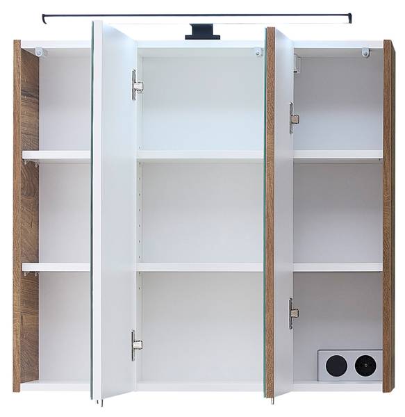 Badmöbel-Set MURCIA-66-1 2er-Set Braun - Holzwerkstoff - 75 x 200 x 45 cm
