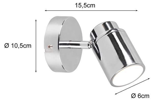 Wandleuchte Calpa Silber