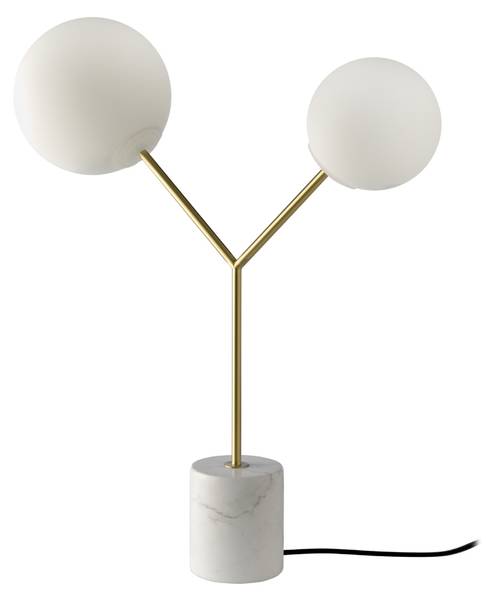 Lampe de bureau 8050 Doré - Blanc - Doré - Acier - Marbre - 53 x 63 x 20 cm