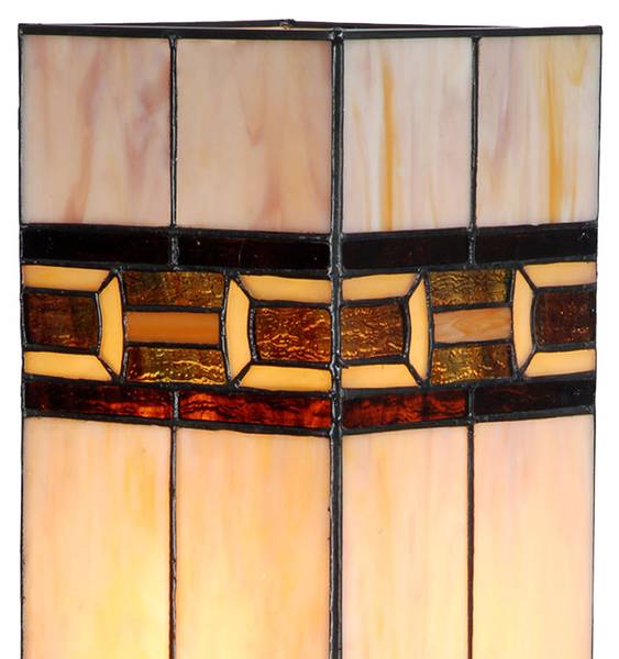 Tiffany Tafellamp Tiruye beige - glas - 17 x 44 x 17 cm