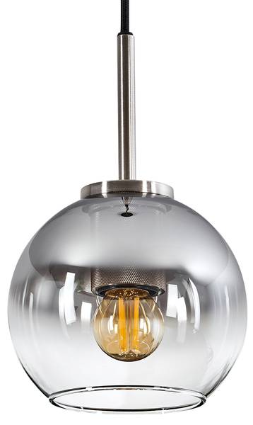 Deckenleuchte Cesaro Grau - Aluminium - Klarglas - 80 x 140 x 80 cm