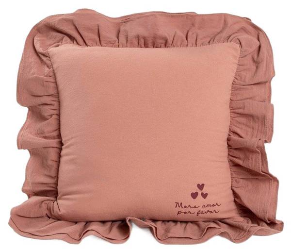 Kopfkissenbezug CHERISH LOVE Rot - Textil - 45 x 1 x 45 cm