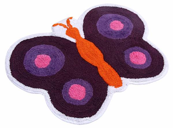 Kinderkleed vlinder violet - katoen - 55 x 1 x 80 cm