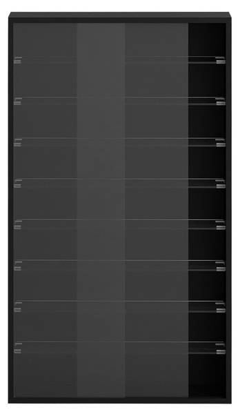 Vitrinenschrank JUNZSV-07B_ZWART_A Schwarz - Holz teilmassiv - 60 x 105 x 20 cm