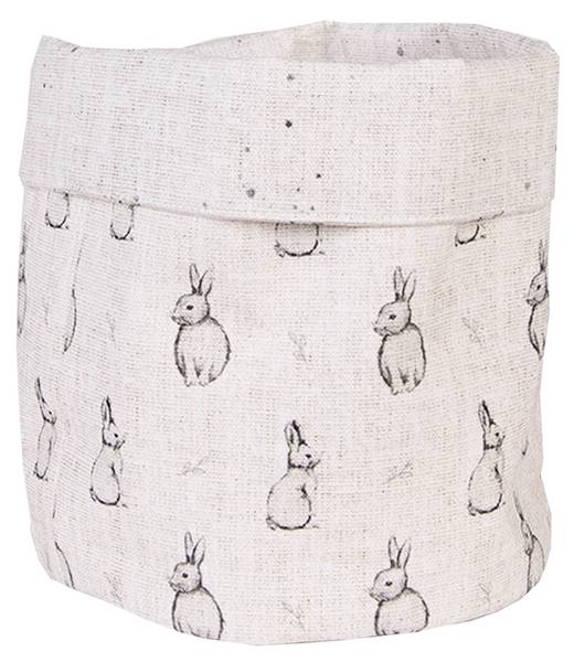 Brotkorb Kaninchen RUSTIC EASTER Beige - Textil - 15 x 16 x 15 cm