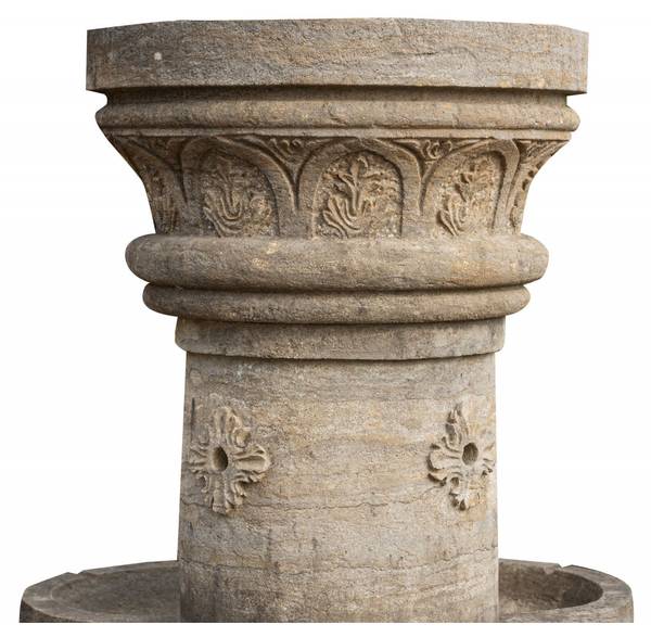 Wandbrunnen LEBENSQUELLE Grau - Stein - 75 x 163 x 75 cm