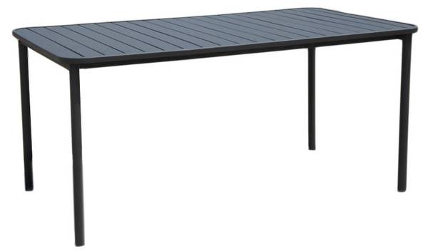 Gartentisch MATERA Schwarz - Metall - 90 x 75 x 160 cm