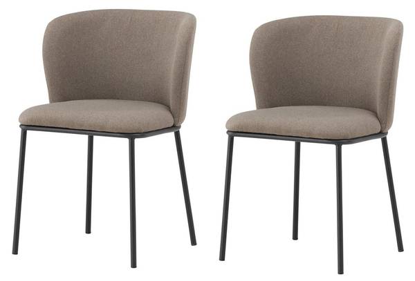 Polsterstühle Edina (2er-Set) Braun