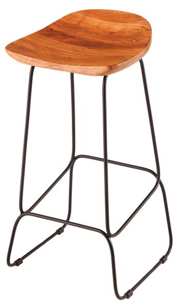 Barhocker MAMMUT Braun - Akazie - 44 x 84 x 42 cm