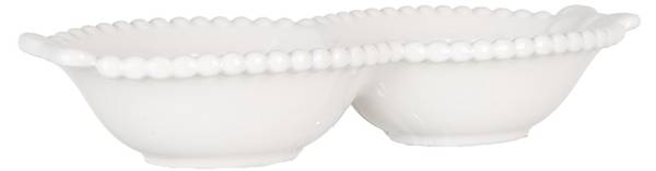 Schale Montserrat&Bowl Weiß - Keramik - 7 x 3 x 18 cm