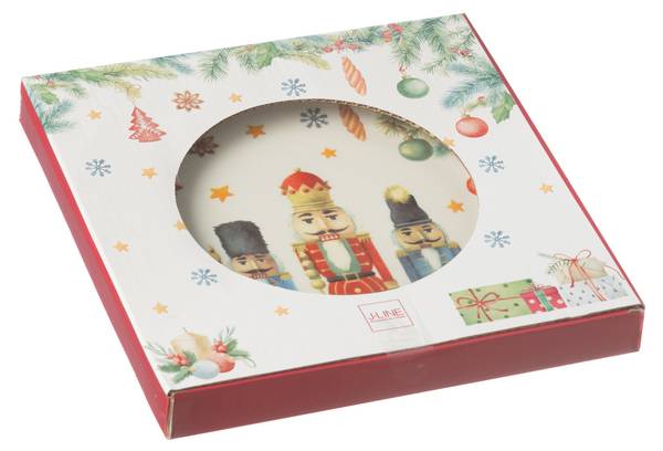 Teller Christmas Weiß - Keramik - 21 x 3 x 21 cm